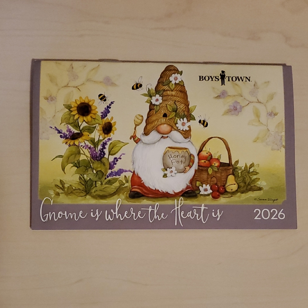 Gnome is Where the Heart is Pocket Calendar 2026